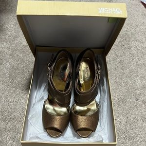 Michael Kors gold heels. Size 9